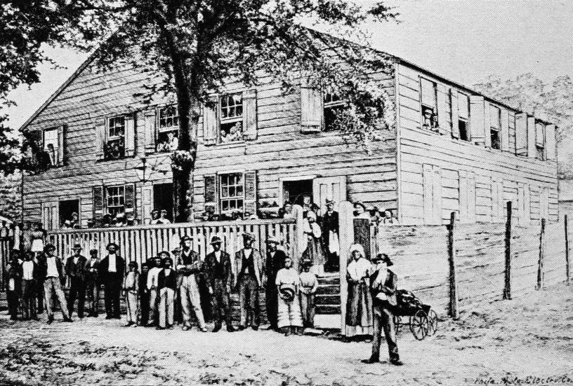 Silver Bluff Baptist Church, as pictured in Carter G. Woodson, The History of the Negro Church (Washington, D.C.: Associated Publishers, 1921), p. 23, via Wikimedia Commons