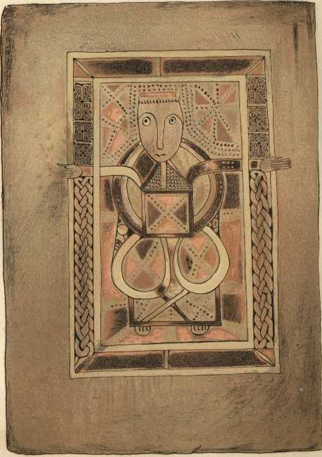 Book of Deer, fol. 29v: the evangelist Luke. Cambridge University Library (MS Ii.6.32), via Wikimedia Commons